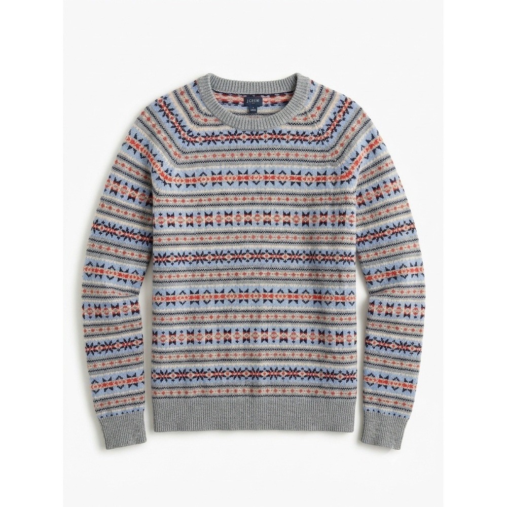 J Crew Mens Xl Wool Blend Sweater Preppy Holiday Winter Travel Outdoor